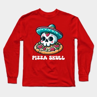 Pizza Skull Long Sleeve T-Shirt